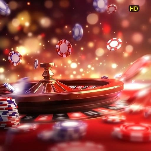 Aksi bulu tangkis dalam arena bercahaya